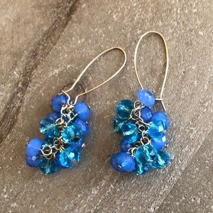 Stunning crystal bead drop earrings BNWOT